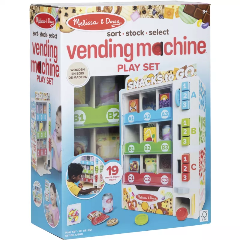 Melissa & Doug - Verkaufsautomaten Spielset aus Holz, Kaufladen