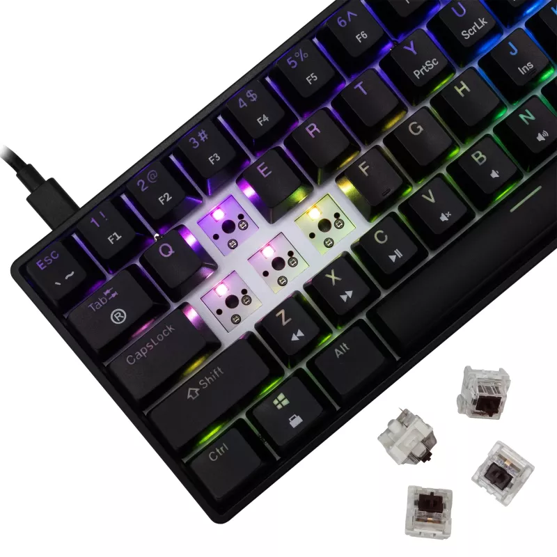 Mechanical keyboard White Shark Shinobi-2 Black US layout with Brown switches