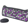 Wireless keyboard and mouse set CANYON HSET-W6 Kitty Edition – violet