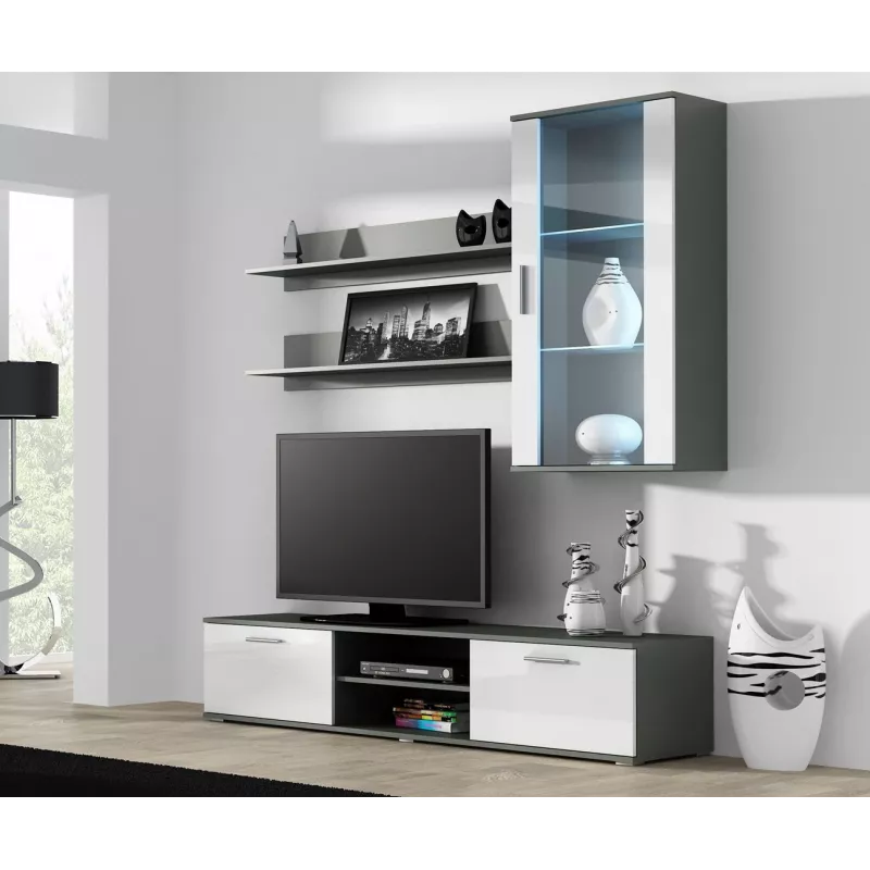 Cama TV stand SOHO 180 grey/white gloss