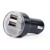 Car charger Gembird EG-U2C2A-CAR-02, 12–24V input, 5V/2.1A output, 2× USB 2.0, black