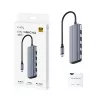 USB-C hub Cudy UH500 — USB 3.2 Gen 1 Type-C host, 6 ports with USB 3.2 Gen 1 Type-A and HDMI, 5000 Mbit/s, Grey/Silver