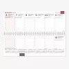 Horizontal table calendar Memo PVC 2026m. Black