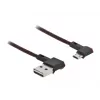 USB Cable DeLOCK EASY-USB 2.0 Type-A male to Micro-B male angled 0.2m black