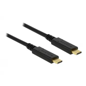 USB Cable DeLOCK 85531 USB 3.2 Gen 2 1m USB C Black
