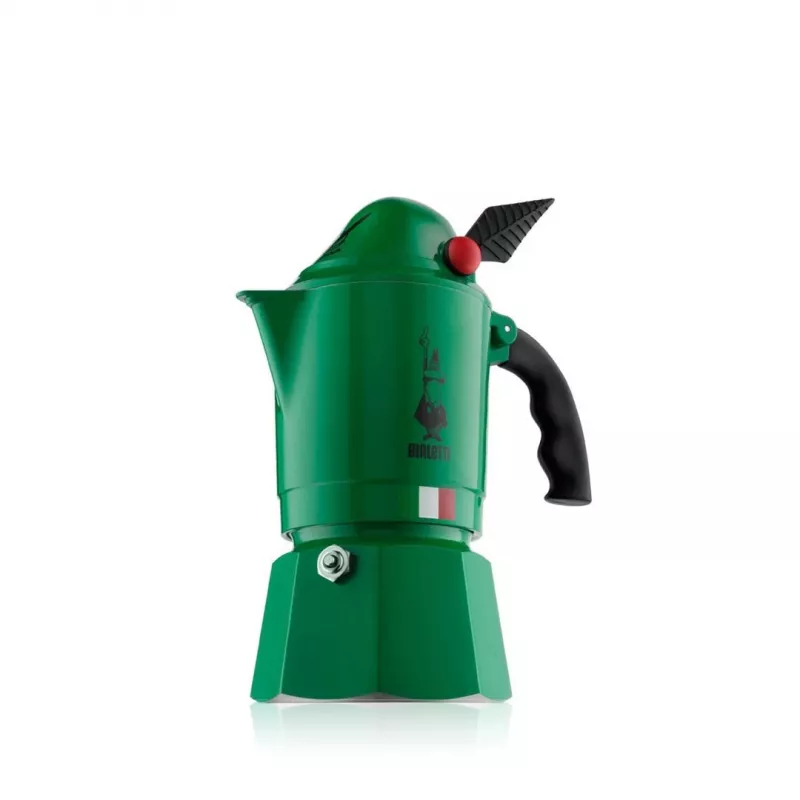 Moka pot BIALETTI Moka BREAK ALPINA — 3‑cup, green, aluminum, bakelite handle