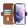 PhoneWallet Krusell for Samsung Galaxy S21+ vintage cognac — wallet-style phone case