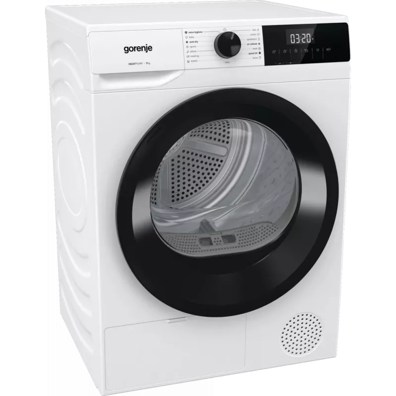 Gorenje Dryer Machine | D2HNE7E | Energy efficiency class E | Front loading | 7 kg | Heat pump | LED | Depth 51 cm | White