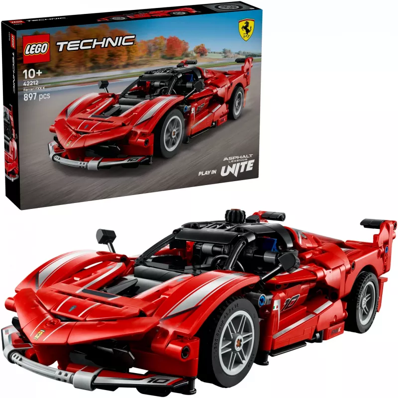 Construction toy LEGO Technic Ferrari FXX K scale model 1:10, 897 pieces, age 10+