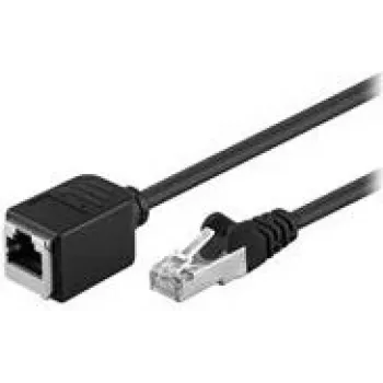 Goobay CAT 5e Extension Cable F/UTP, Black, 15 m - Copper Material, RJ45-Plug (8P8C) RJ45-Socket (8P8C) (73390)