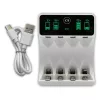 Battery charger QOLTEC 50848 for NiMH AAA (R03) and AA (R6) cells with LCD display