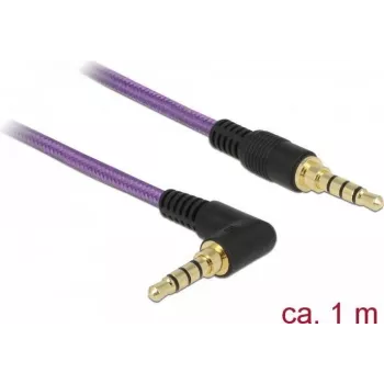 Audio Cable DeLOCK 85611 1m 3.5mm Purple