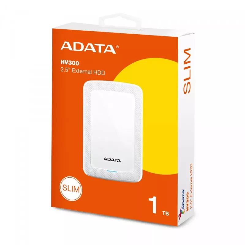 ADATA HV300 external hard drive 1 TB 2.5 inch USB 3.2 Gen 1 (3.1 Gen 1) White