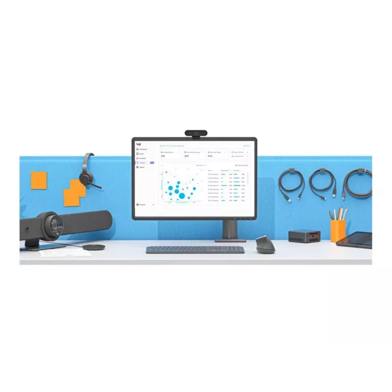 Bundle LOGITECH Tap Controller wired with Cat5e Kit+AIS Intel Core i5-1350P 16GB 250GB+Video conferencing mounting kit