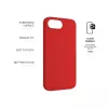 Phone back cover FIXED for Apple iPhone 16e, rubber, red, slim protective case