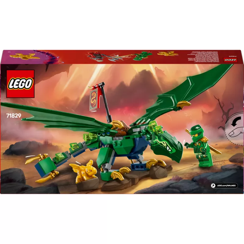 Construction toy set LEGO NINJAGO 71829 Lloyd's Green Forest Dragon, 128 pieces, 2 minifigures, for ages 6+