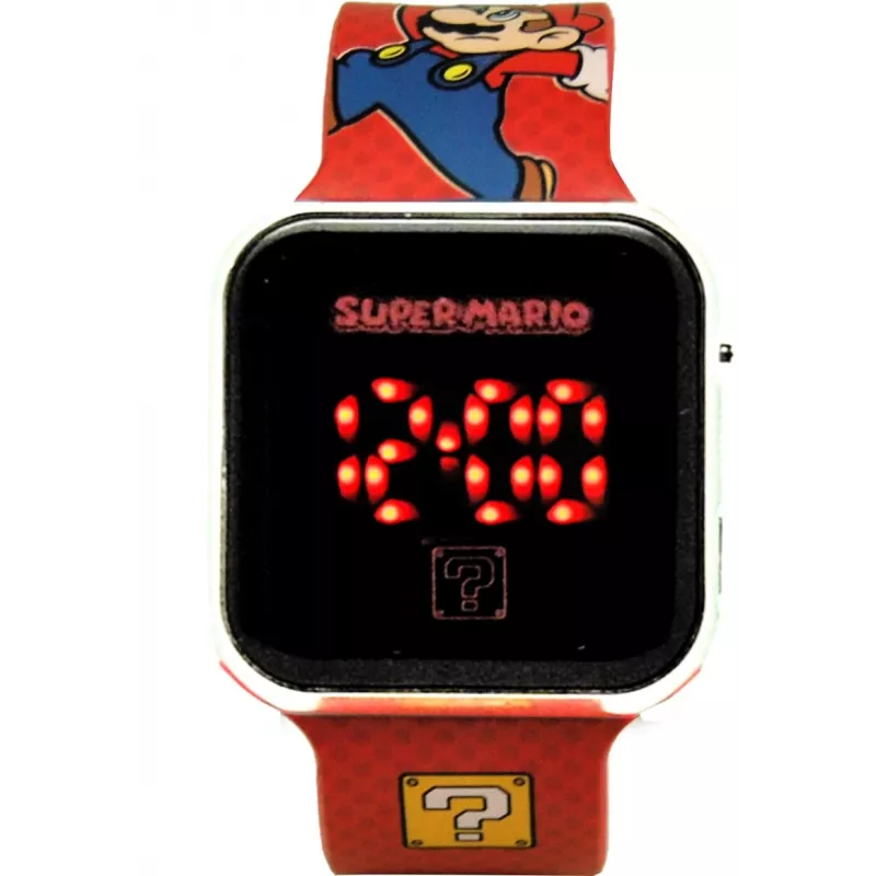 Kids Euroswan wristwatch LED Super Mario red digital kids watch with LED display