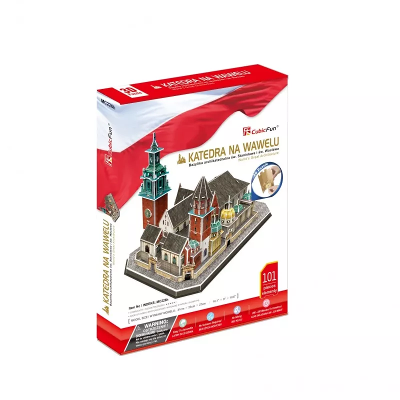 3D Puzzle cubicfun Wawel Cathedral — 101 pieces, model kit