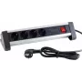 Power Extension S/CONN 60317 1.5m 4 AC Outlets Indoor Black White