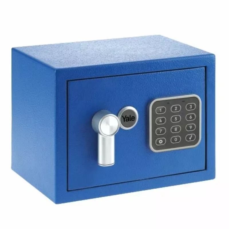 Freestanding safe Yale YSV/170/DB2/B Steel Blue, combination lock, 3.8 L, floor/wall mount