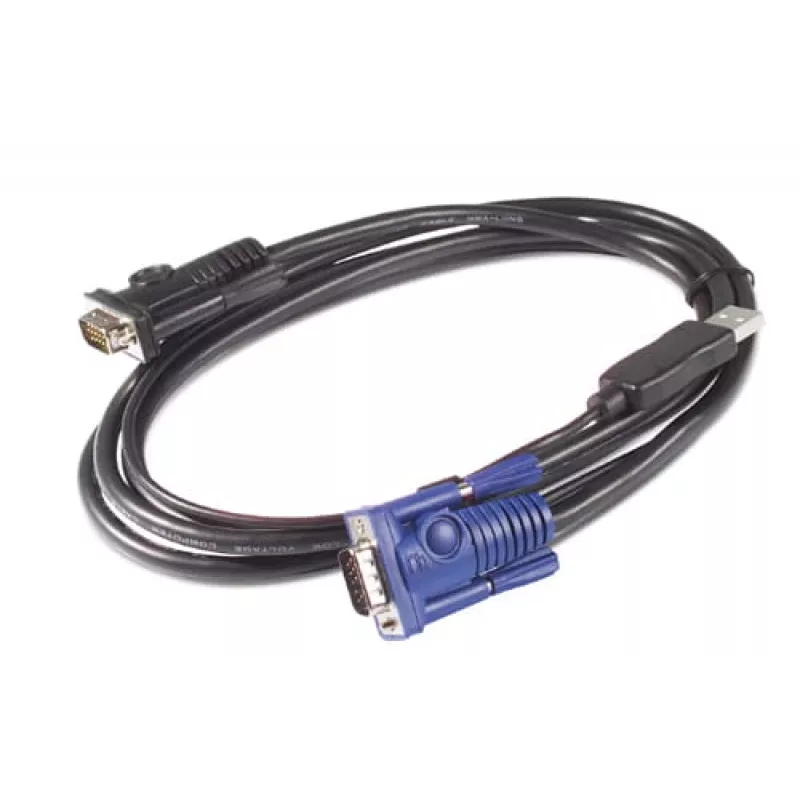 APC KVM USB Cable - 6 ft (1.8 m), 1.83 m, USB, USB, VGA, Black, USB-A