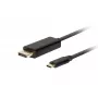 Video cable adapter LANBERG CA-CMDP-10CU-0030-BK, 3 m, USB Type-C to DisplayPort, 4K@60Hz/144Hz support
