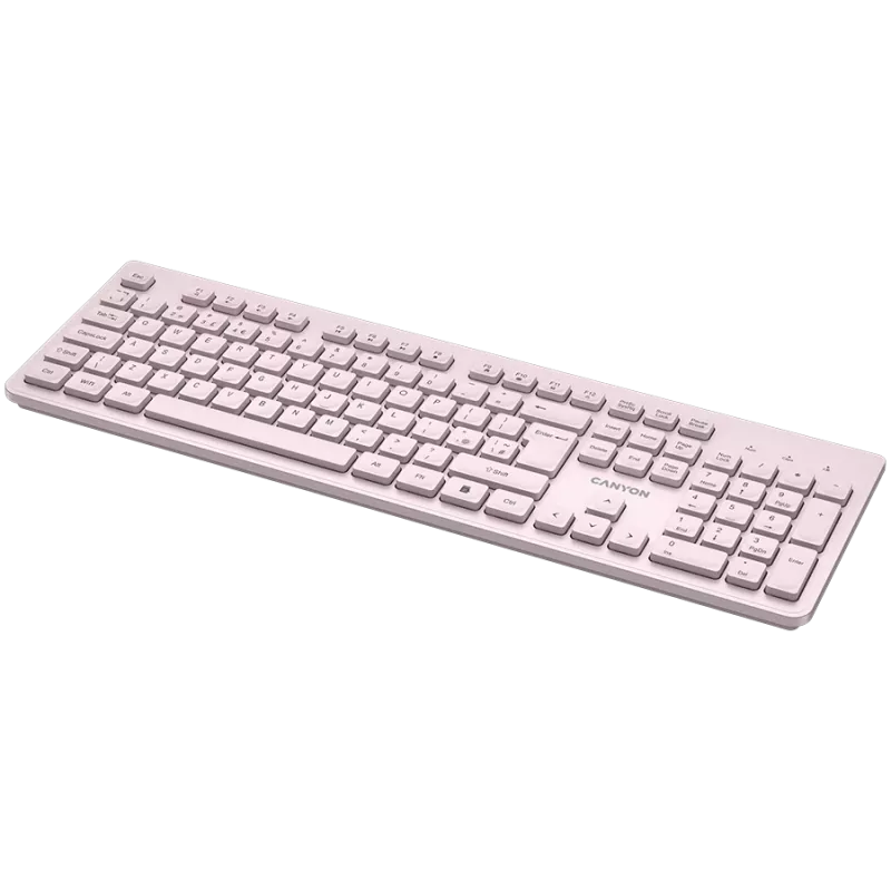 Wireless keyboard CANYON HKB-W01 — UK/US layout, beige, AAA battery powered