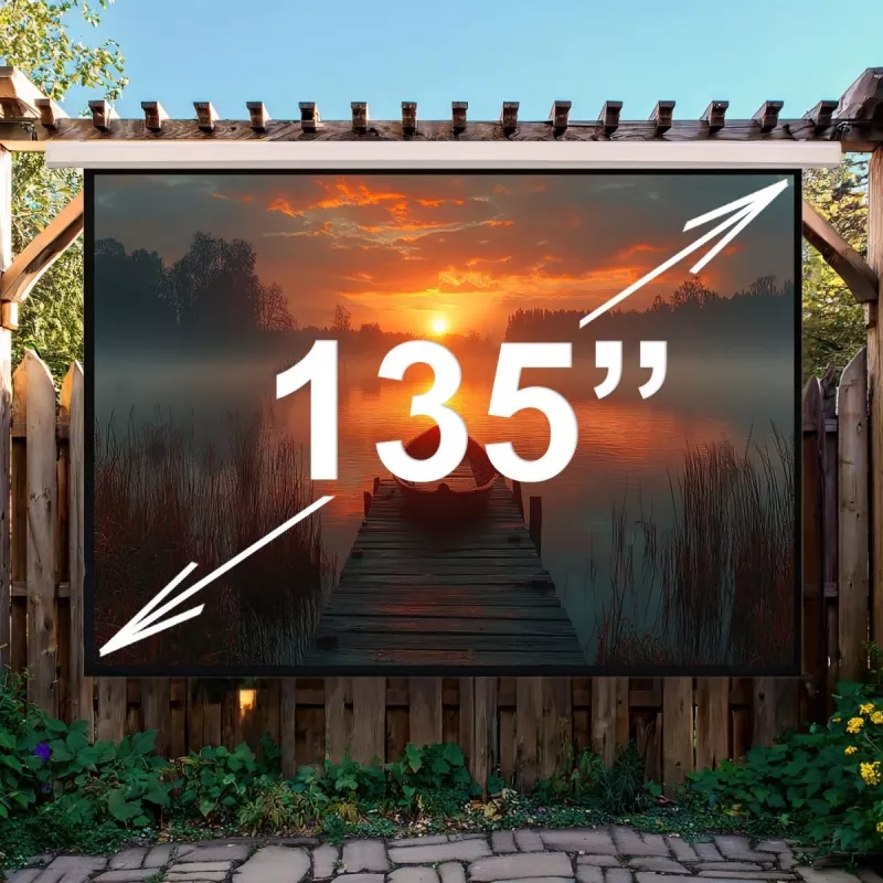 Maclean MC-561 electric projection screen 135 300x168cm 16: 9 with wall control and remote control