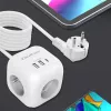 Power Cube QOLTEC 52547 power strip 3×AC sockets, 2×USB-A, 1×USB-C PD 20W