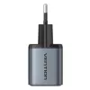 Vention FEWH0-EU 30W GaN charger — 1× USB-C, 1× USB-A, 30 W, black