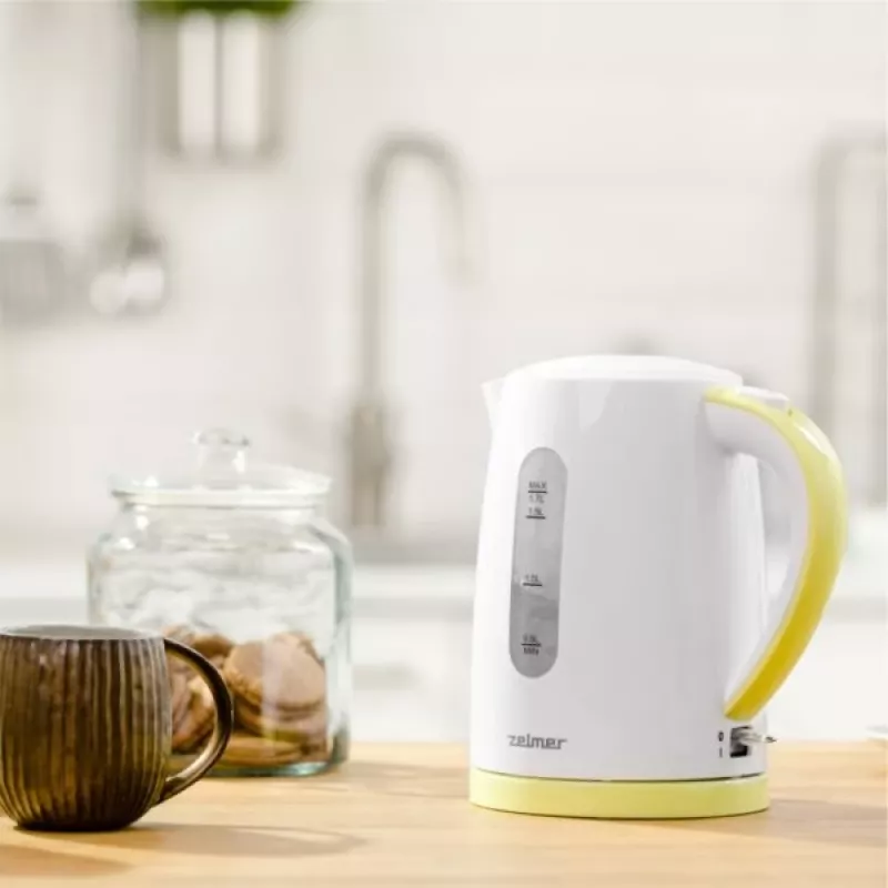 Electric kettle Zelmer 1.7 L 2200 W White Yellow