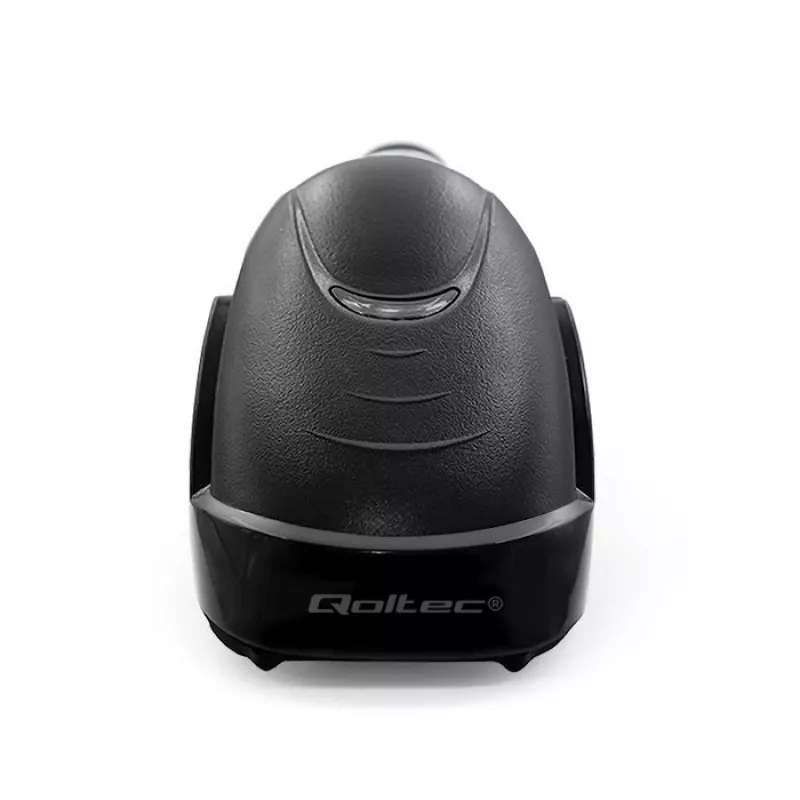 Handheld 1D/2D wired barcode scanner QOLTEC 50853 — USB, ABS housing, 1.65 m cable, 97×65×167 mm, 105 g