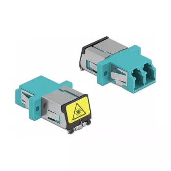 Optical Fiber Coupler DeLOCK 86900 LC Duplex Female to Female Multi-mode Aqua