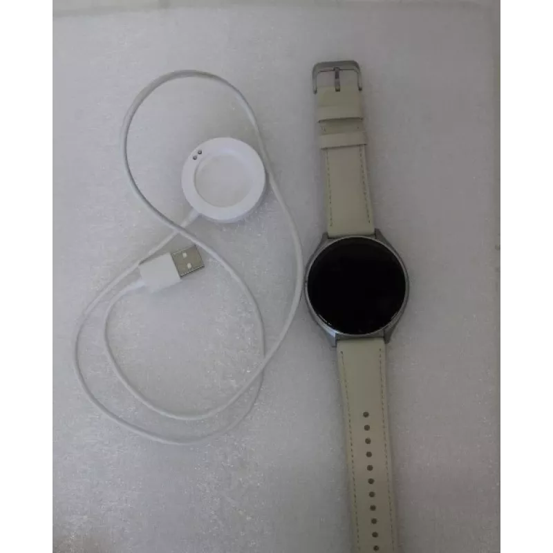 SALE OUT. Xiaomi Watch 2 Titan Gray Case With White Leather Strap | SALE OUT. Xiaomi Watch 2 Titan | Smart watch | GPS (satellite) | AMOLED | 1.43inch | USED, SCRATCHES ON SCREEN A