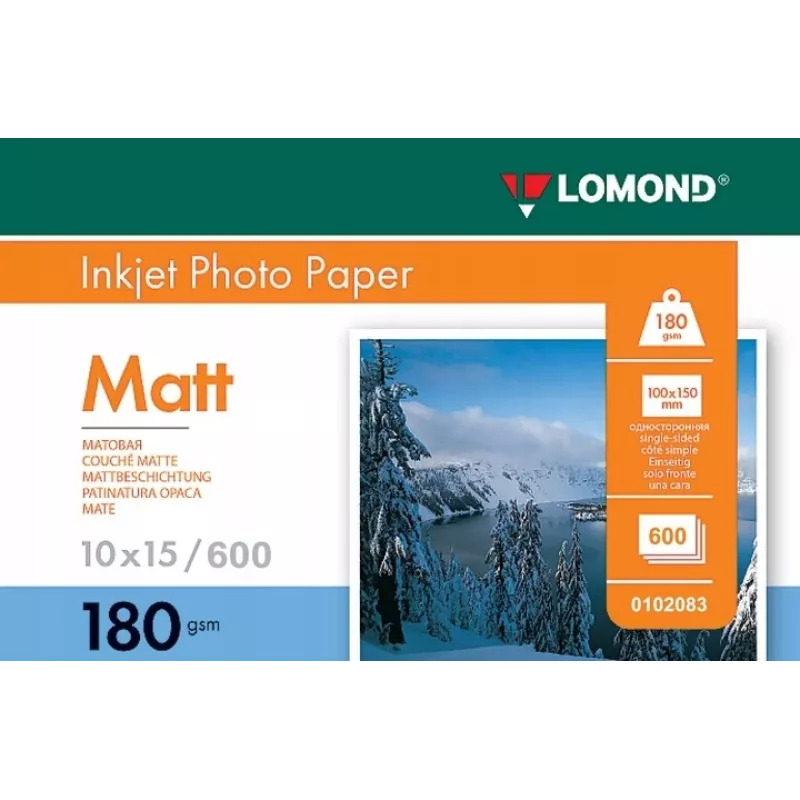Photo inkjet paper Lomond 0102083 Matte 180 g/m² 10×15 cm pack