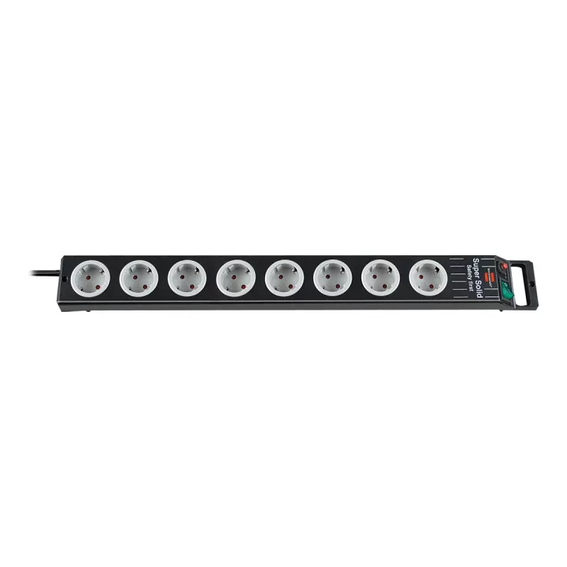 Power Extension Brennenstuhl 1153380118 2.5m 8 AC Outlets Black Grey