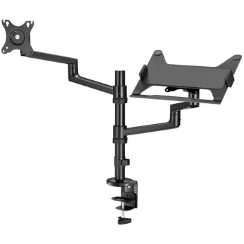 Monitor mount WENTRONIC Goobay Deluxe 74417 with laptop arm, black