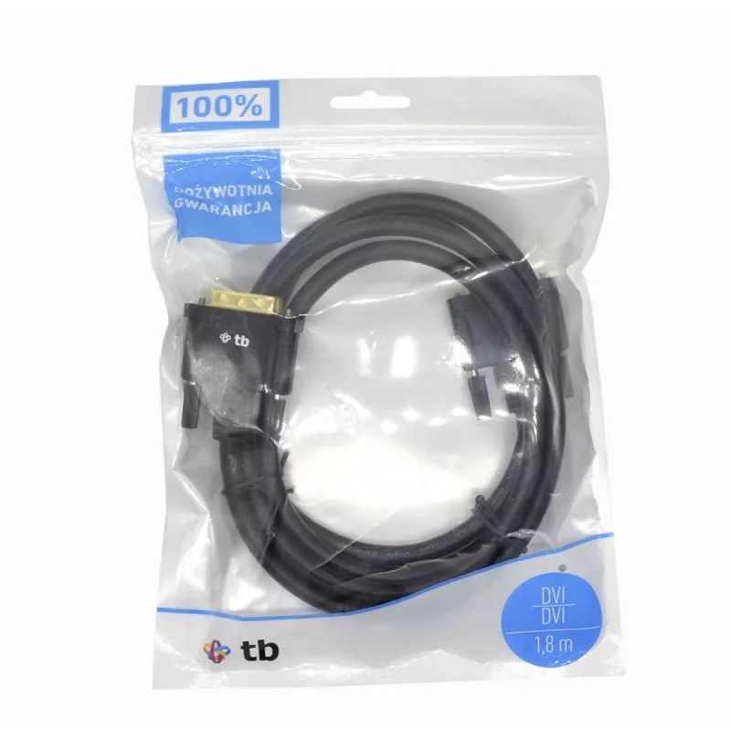 TB MM DVI 24 + 1 Cable 1,8 M. Black, Gold (AKTBXVD24DVI18B)