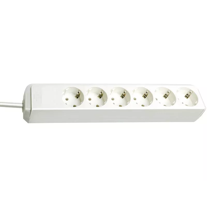 brennenstuhl Power Strip Eco-Line, 6-way, White (1159420015)