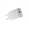 Wired mobile device charger NATEC NUC-2140, 30W, USB-C PD 3.0 + USB-A, Samsung AFC, White