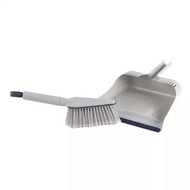 Dustpan and Brush Set Beldray LA032760PEU7 Deep Clean Design, compact hand broom with angled bristles and matching dustpan