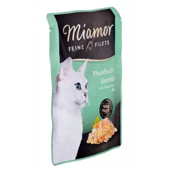 Wet cat food Miamor Fine Fillets in Jelly 100 g — fish with carrot, adult cats, sachet