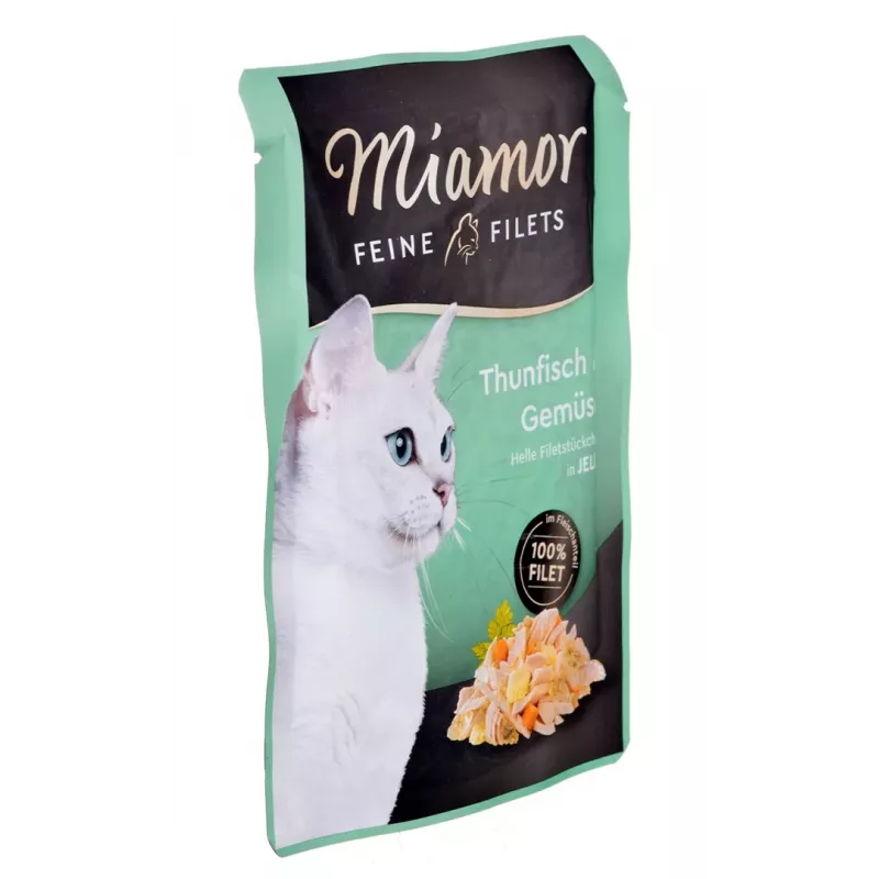 Wet cat food Miamor Fine Fillets in Jelly 100 g — fish with carrot, adult cats, sachet
