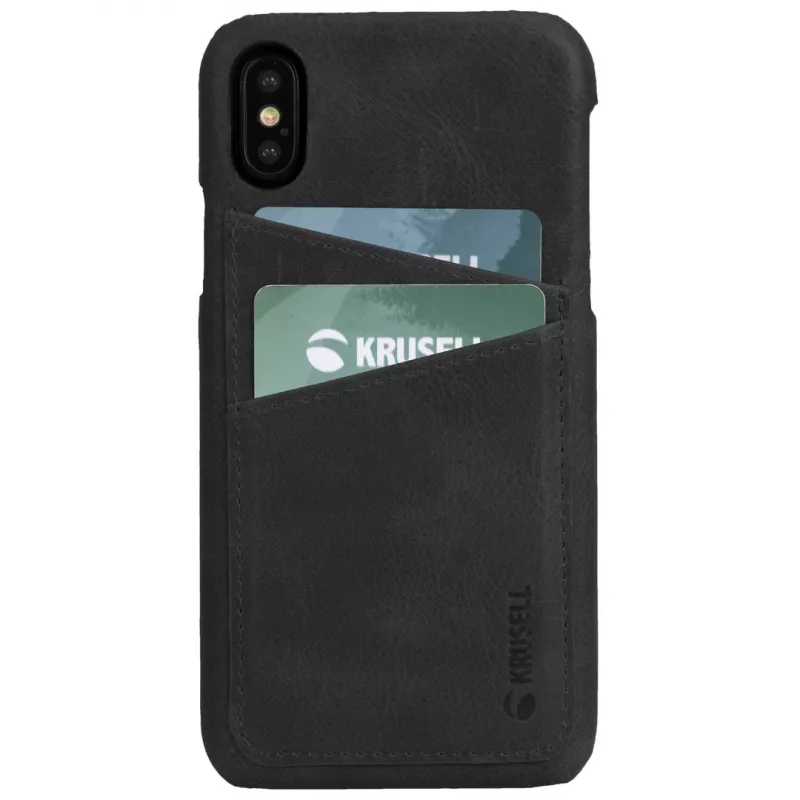 Cover Krusell Sunne 2 Card Cover iPhone XS Max Black
