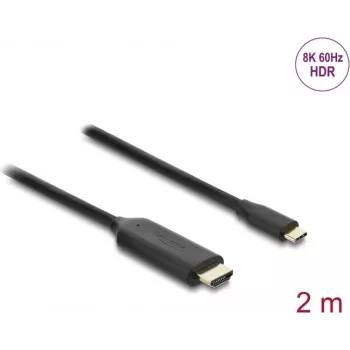 Video cable adapter DELOCK 80599 — USB Type-C to HDMI, 2 m, Black