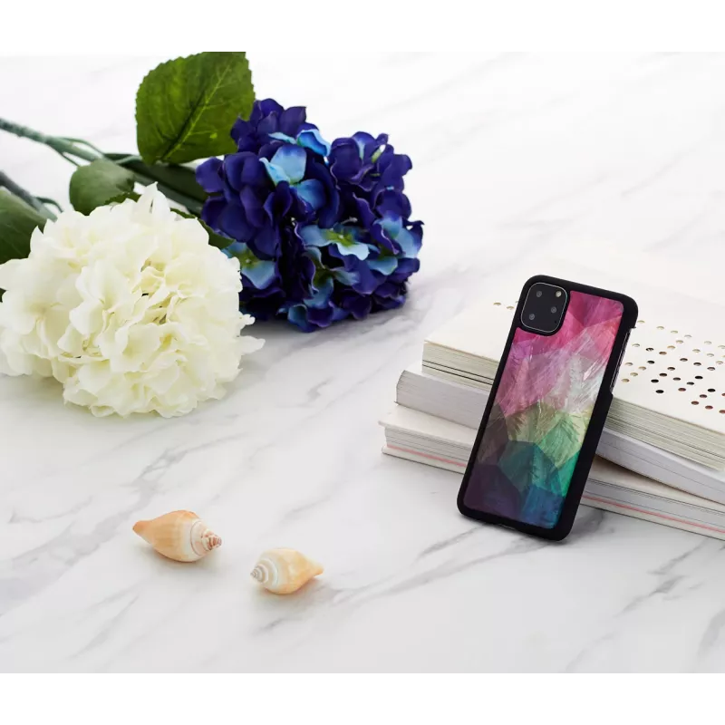 Protective smartphone case iKins for iPhone 11 Pro Max — Water Flower Black