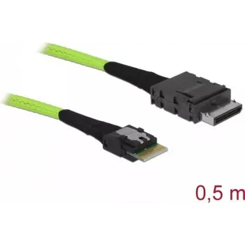 SAS Cable DeLOCK 85801 0.5m 32 Gbit/s Black Green