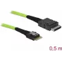 SAS Cable DeLOCK 85801 0.5m 32 Gbit/s Black Green