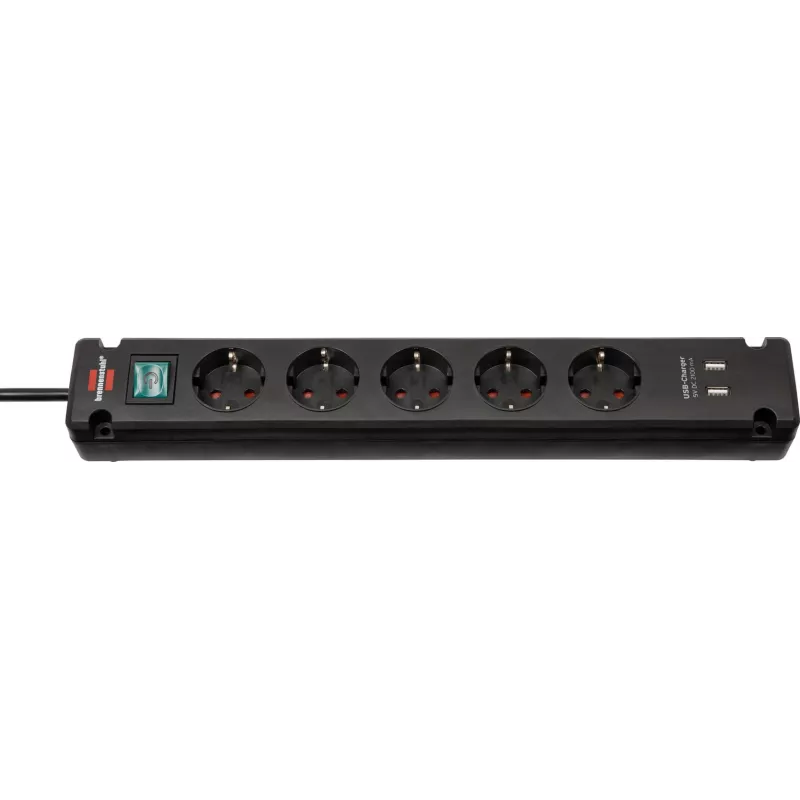 Power Extension Brennenstuhl Bremounta 3m 5 AC Outlets Indoor Black