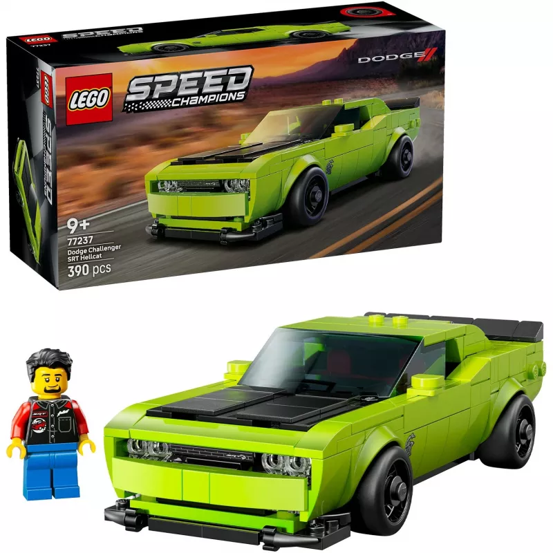 Construction toy car LEGO Speed Champions Dodge Challenger SRT Hellcat 77237 — 390 pieces, 1 minifigure, age 9+